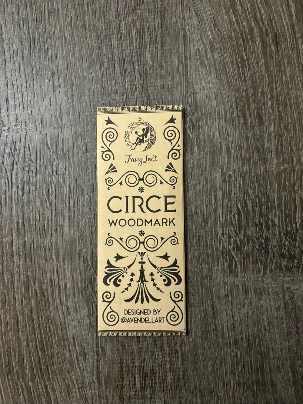 Circe Woodmark Wooden Bookmark by FairyLoot - Black and Red